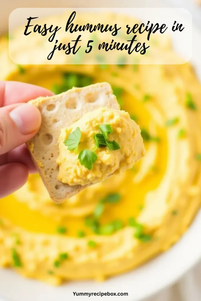 Easy hummus recipe in just 5 minutes