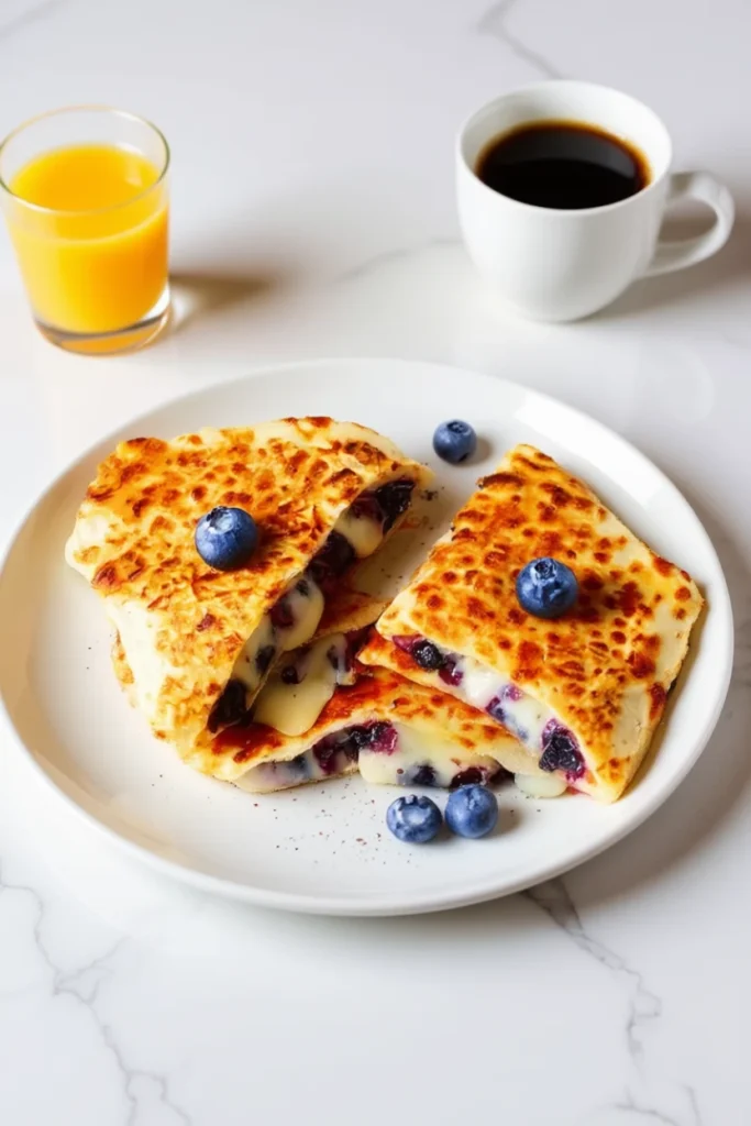 Blueberry Breakfast Quesadillas