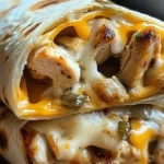Cheesy Garlic Chicken Wraps