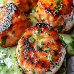 Salmon Balls with Creamy Avocado Sauce