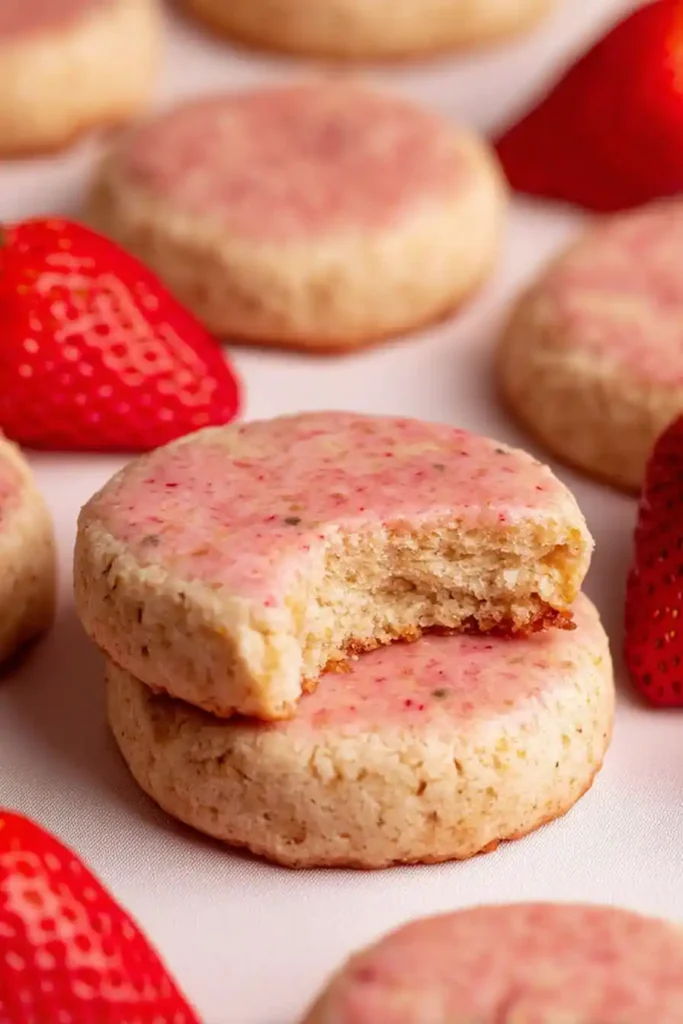 Strawberry Shortbread Cookies