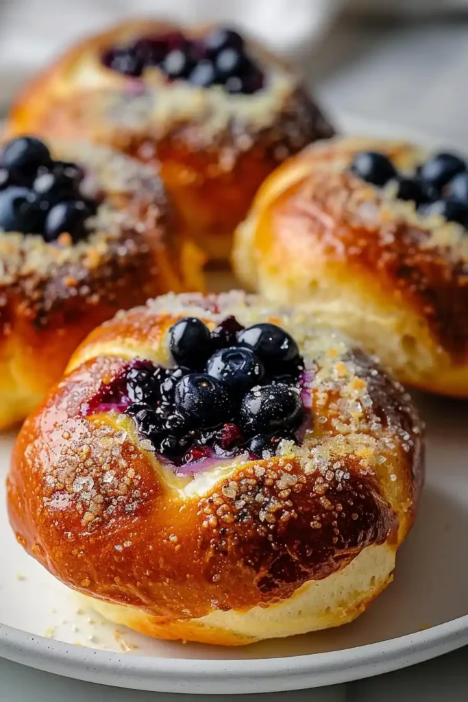 Blueberry Brioche Buns