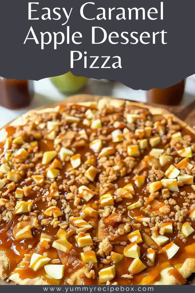 Easy Caramel Apple Dessert Pizza