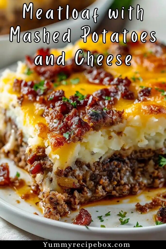 Meatloaf with Mashed Potatoes and Cheese