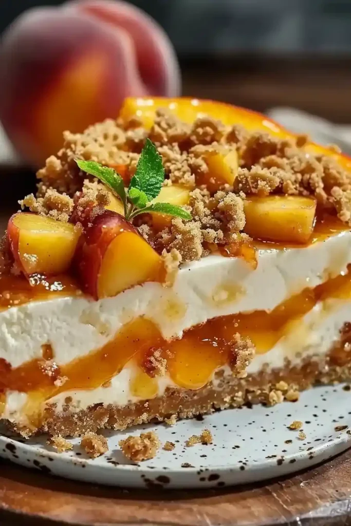 Peach Crumble Cheesecake