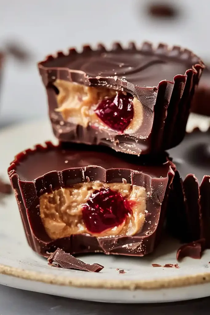 Peanut Butter and Jelly Chocolate Cups