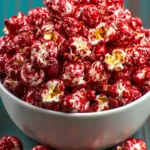 Red Candy-Coated Popcorn