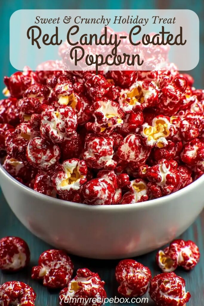 Red Candy-Coated Popcorn