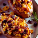 Cranberry Apple Twice-Baked Sweet Potatoes