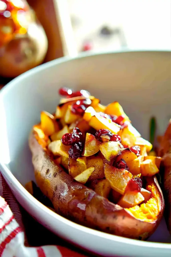 Cranberry Apple Twice-Baked Sweet Potatoes