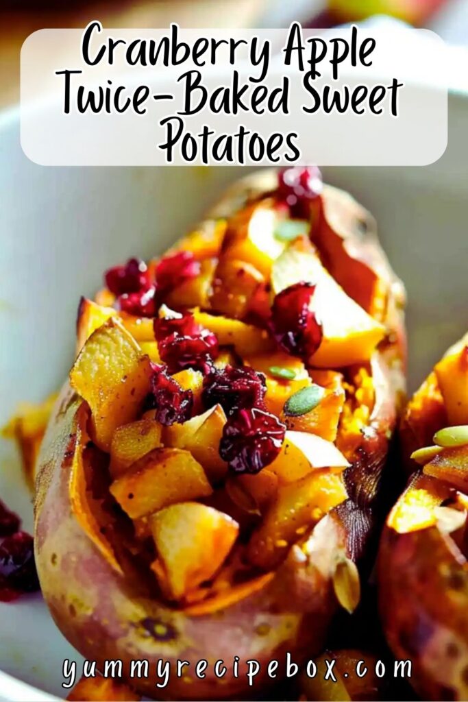 Cranberry Apple Twice-Baked Sweet Potatoes