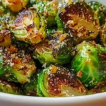 Crispy Garlic Parmesan Brussels Sprouts