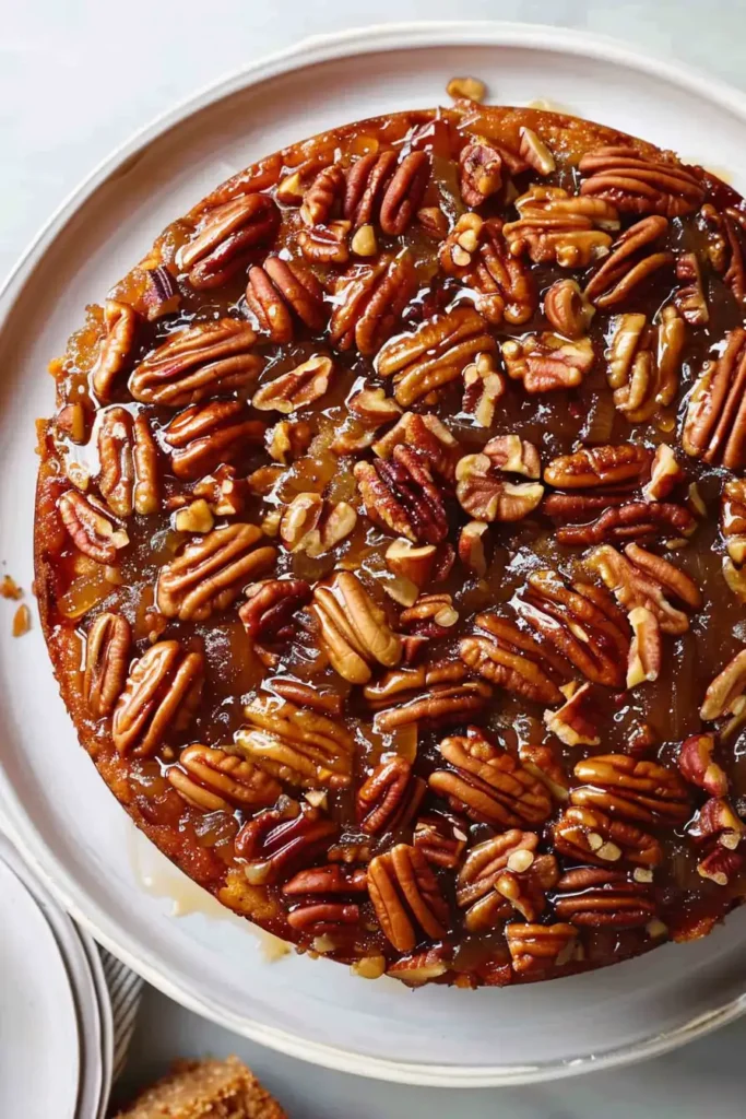 Vegan Pecan Upside Down Cake
