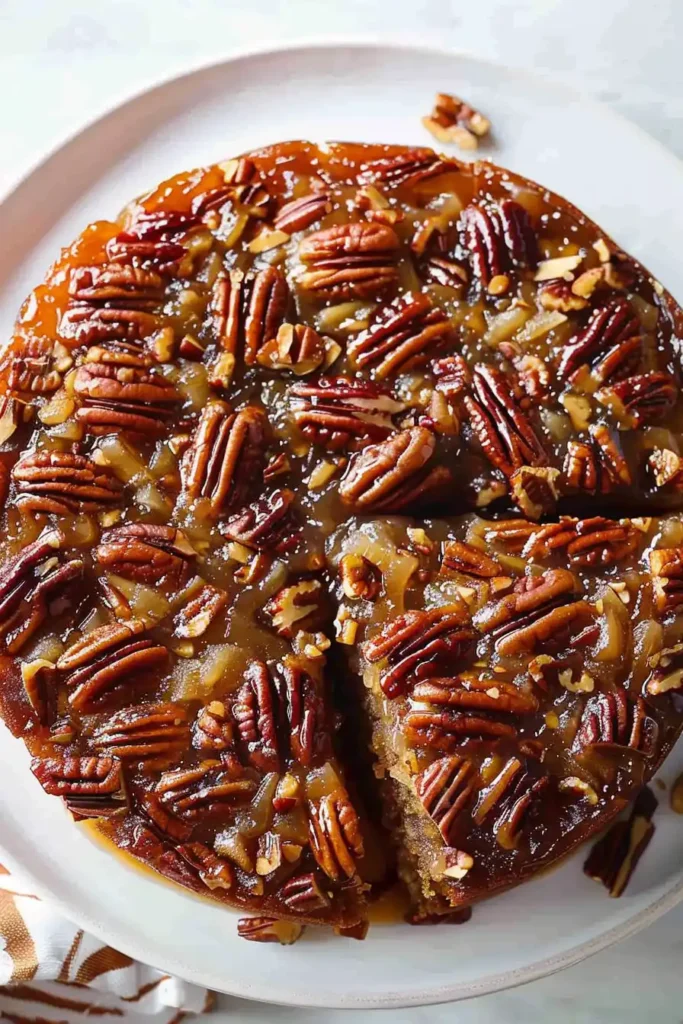 Vegan Pecan Upside Down Cake